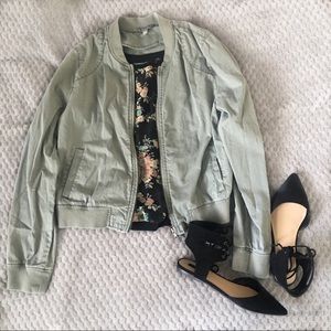 RUBBISH | Bomber Jacket Green Mint Pockets